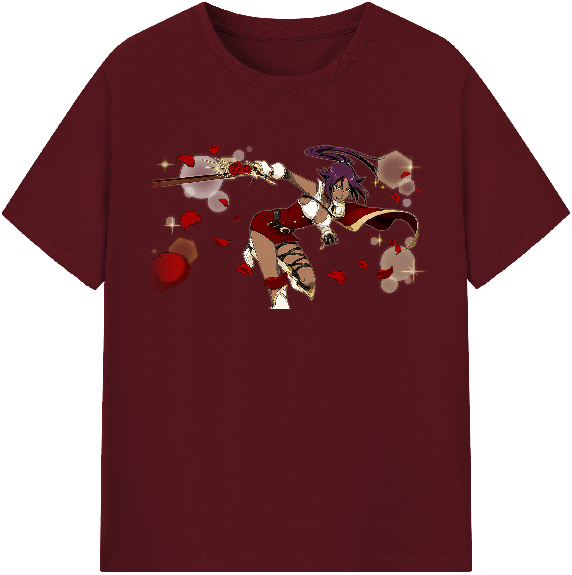 （画像用） ブリーチ 四楓院 夜一（しほういん よるいち） BLEACH Shihouin Yoruichi 綿100％半袖Tシャツ（フロントプリント）